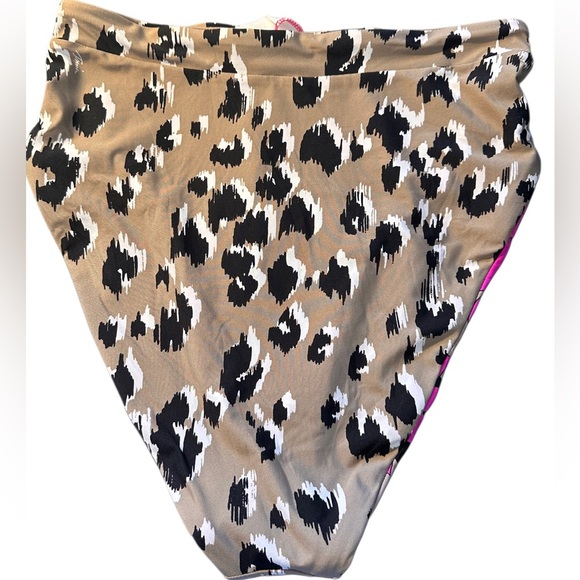 NWT Trina Turk Women's Standard Lynx Reversible Banded High Waist Bikini Bottom - Picture 4 of 9